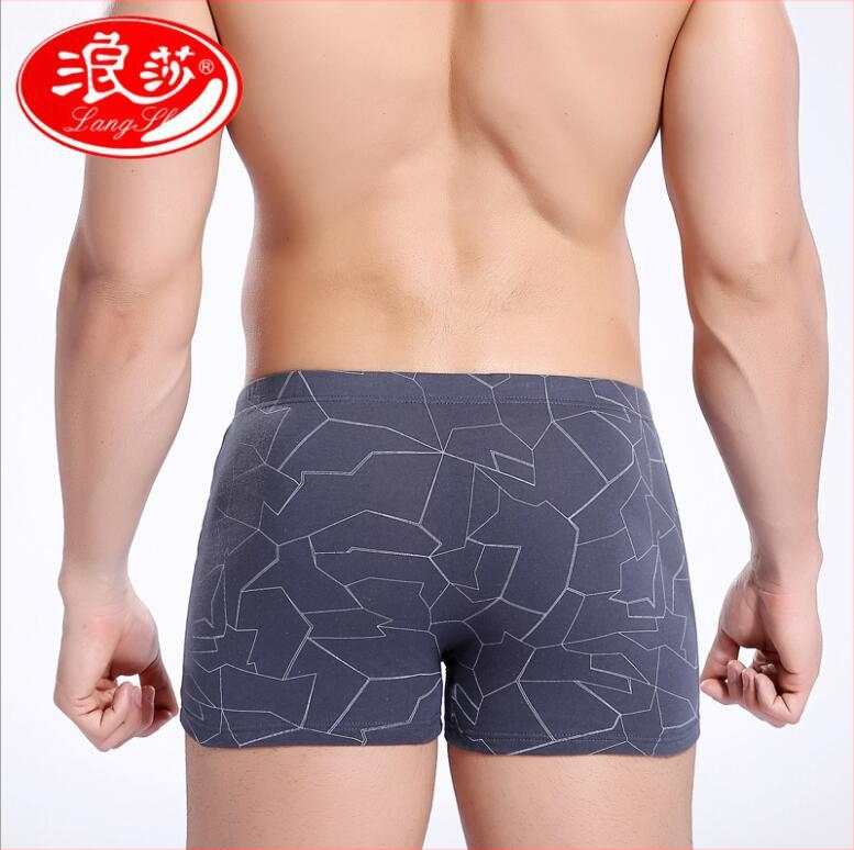 Vyriniai medvilniniai boxeriai, 2 vnt., U-formos kišenė, vidutinio juosmens, orui laidūs, geometrinis raštas, 95% medvilnė