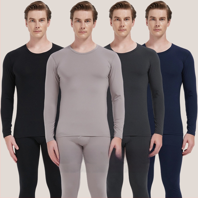 Vīriešu termiskais komplekts apģērbam — modal audums, kokvilnas oderējums, plāns materiāls, vidēja siltuma īpašība, slaids griezums