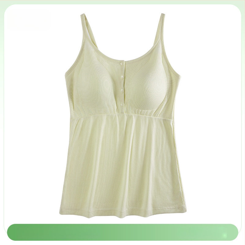 Νυχτερινό τοπ εγκύων για θηλασμό, V-λαιμό, χωρίς μανίκια, με ιμάντες στους ώμους, άνοιγμα θηλασμού, 50–70% βισκόζη