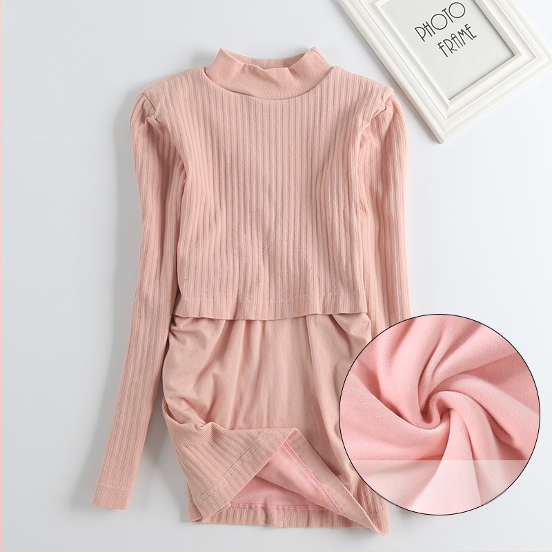 Nėščiųjų slaugos palaidinė su gobtuvu – nailono-kokvilės mišinys, ilgomis rankovėmis, siauras kirpimas, rudens–žiemos sezonas