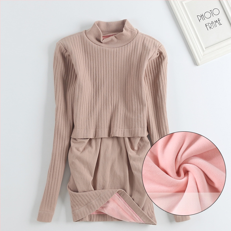 Nėščiųjų slaugos palaidinė su gobtuvu – nailono-kokvilės mišinys, ilgomis rankovėmis, siauras kirpimas, rudens–žiemos sezonas