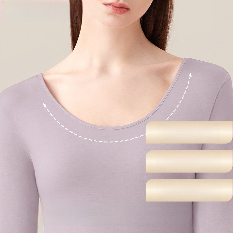 Moteriški termininiai apatinių drabužių komplektas su išplėsta linija, gryna medvilnė, elastinga, siauras kirpimas, apvali kaklo forma