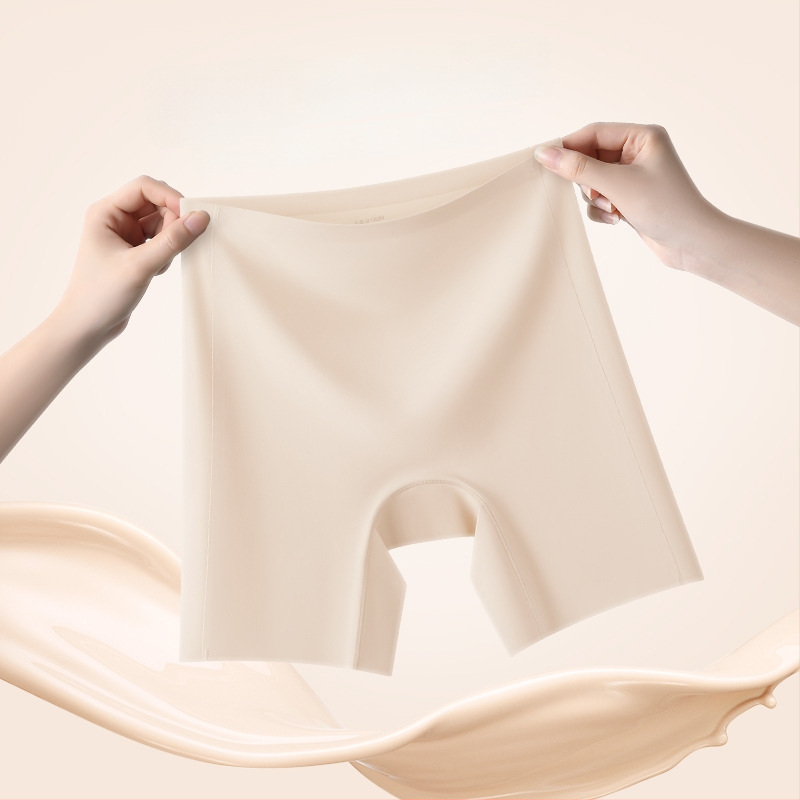 Moterų Ice Silk saugos kelnaitės su vidutine juosmenine, 95% nailonas, Ice Silk įdaila kirkšnyje, apsauga nuo ekspozicijos