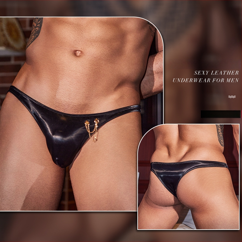 Vyrų tanga apatiniai – žemas juosmuo, siauras kirpimas, Shark Skin poliesteris 90–95%