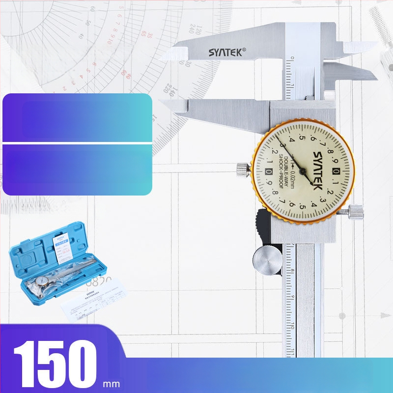 Dial tolómérő, ipari minőségű rozsdamentes acél, nagy pontosság, tartomány 0-150-200-300 mm