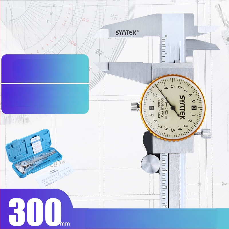 Dial tolómérő, ipari minőségű rozsdamentes acél, nagy pontosság, tartomány 0-150-200-300 mm