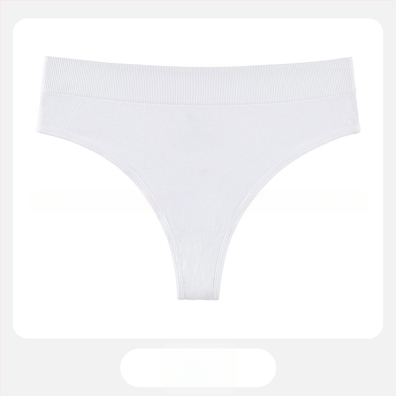 Moterų T tipo kelnaitės su vidutiniu juosmeniu, megztas nailono audinys, kvėpuojančios, medvilninis įdėklas