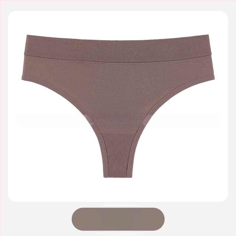 Moterų T tipo kelnaitės su vidutiniu juosmeniu, megztas nailono audinys, kvėpuojančios, medvilninis įdėklas