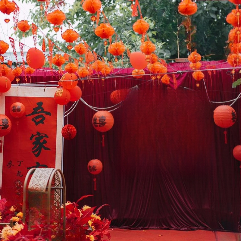 Vestuvių fono audinys su laimingaisiais simboliais, nuotraukoms, logotipų spauda