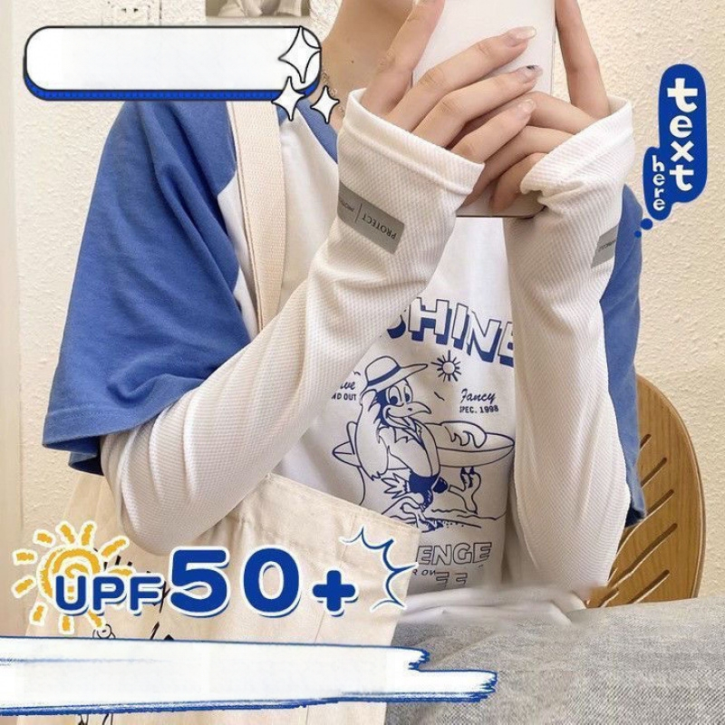 Ledinio šilko rankovės nuo saulės, laisvas kirpimas, lauko naudojimui