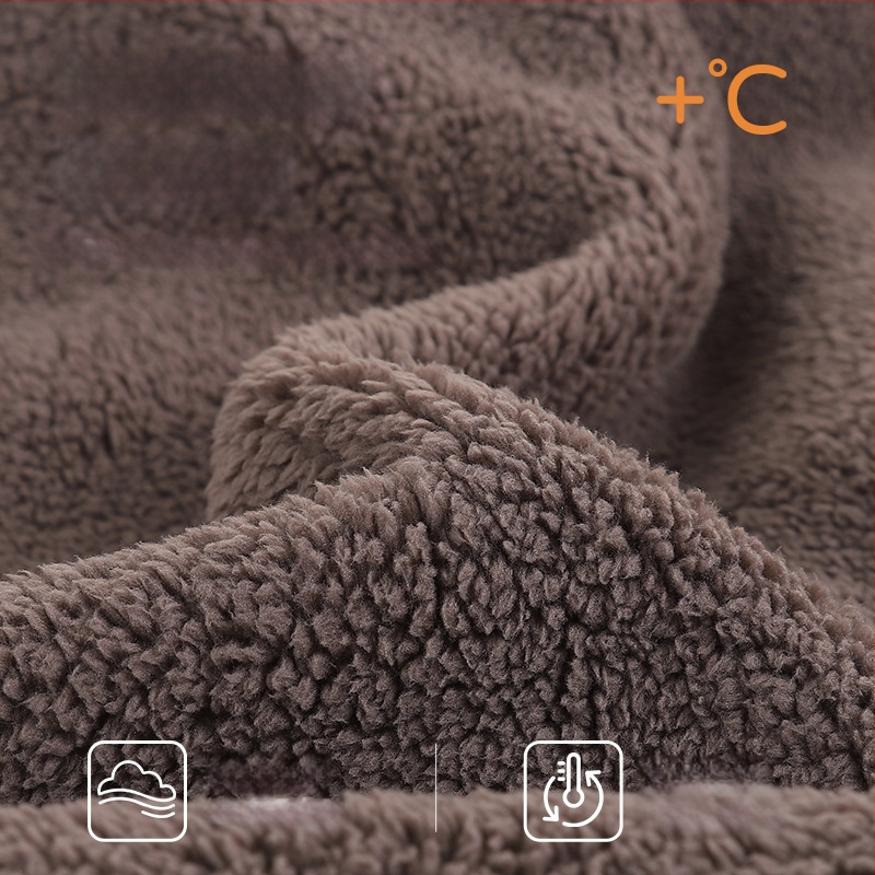 Vīriešu pidžamu komplekts no jēra vilnas, bieza vilna, kardigāna stila ar reveru, garās piedurknes, piemērots ārējai nēsāšanai