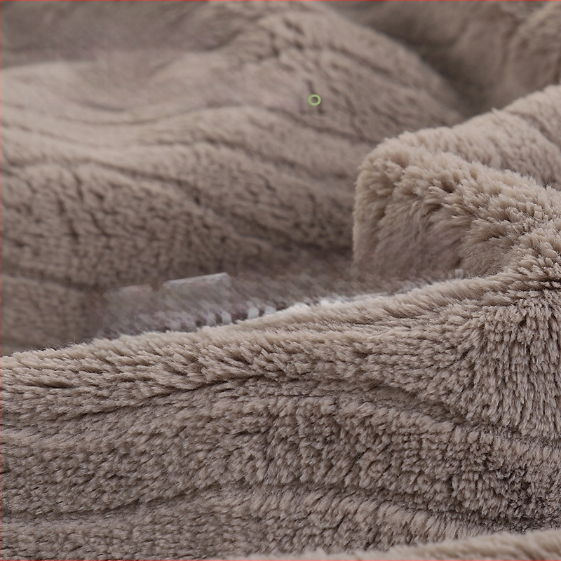 Vīriešu pidžamu komplekts — franču flīss, ekstra biezs, Turn-down apkakle, garas piedurknes, garas bikses