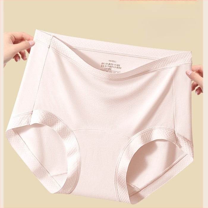 Trikampio kirpimo moterų apatinių drabužių, aukštos juosmens, Modal 90–95%, tarpklos įdaila iš Mulberry šilko, antibakteriniai ir kvėpuojantys, plus dydis