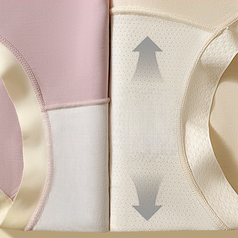 Trikampio kirpimo moterų apatinių drabužių, aukštos juosmens, Modal 90–95%, tarpklos įdaila iš Mulberry šilko, antibakteriniai ir kvėpuojantys, plus dydis