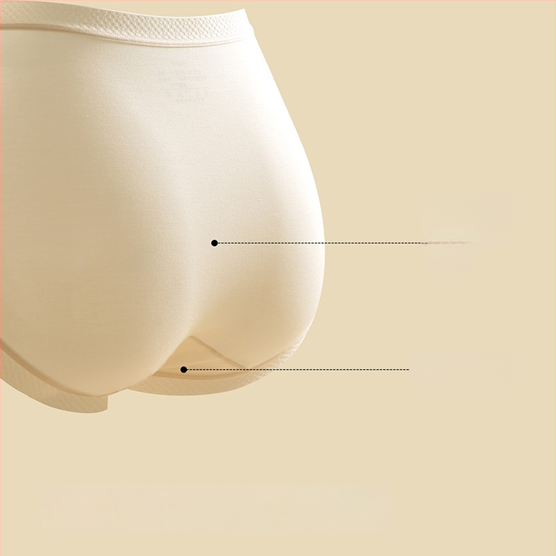 Trikampio kirpimo moterų apatinių drabužių, aukštos juosmens, Modal 90–95%, tarpklos įdaila iš Mulberry šilko, antibakteriniai ir kvėpuojantys, plus dydis