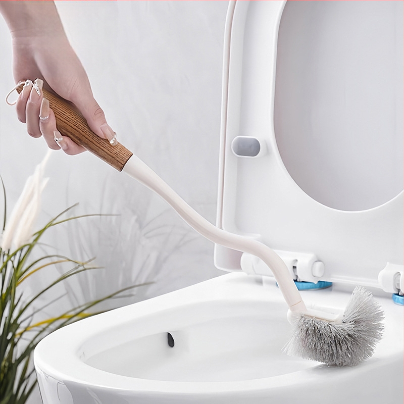 S-образна четка за тоалетна с дълга дръжка, 360° безшевно почистване за баня