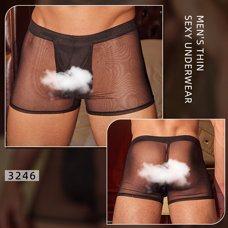 Temptation of desire Vyrų apatiniai su U formos kišene, odai draugiški, kvėpuojantys, ultra ploni, audinys 4D milk silk nylon