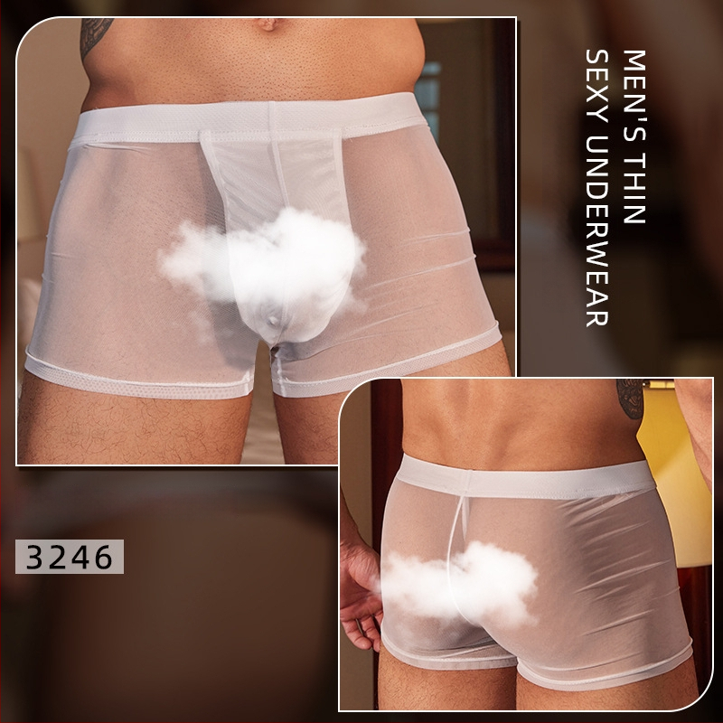 Temptation of desire Vyrų apatiniai su U formos kišene, odai draugiški, kvėpuojantys, ultra ploni, audinys 4D milk silk nylon