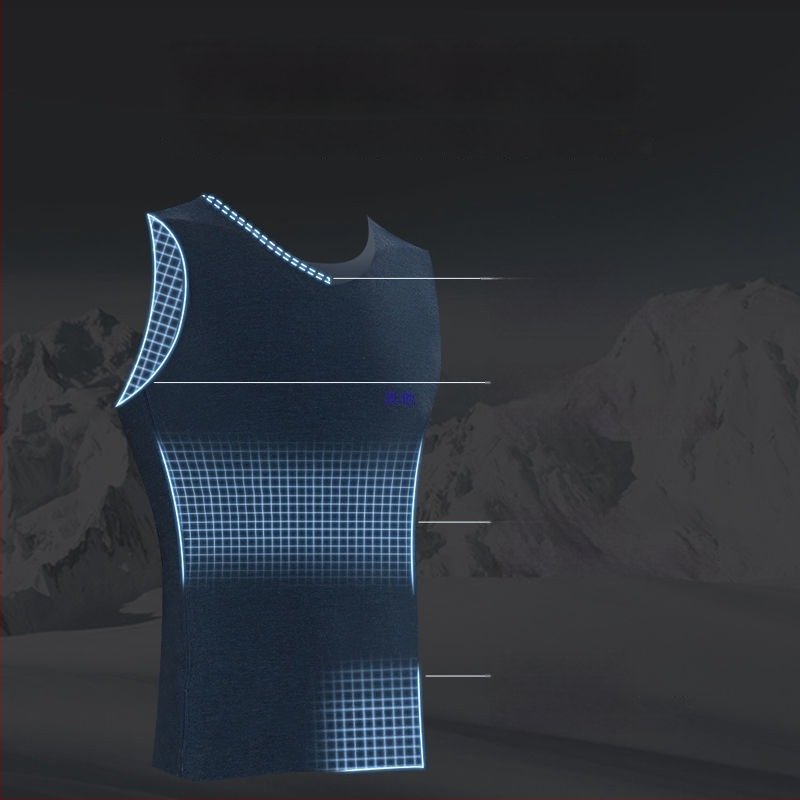 Nesriovuota termo liemenė su fliso įdėklu, medvilnėsaudinys, V kaklas, 2024 m. pavasaris