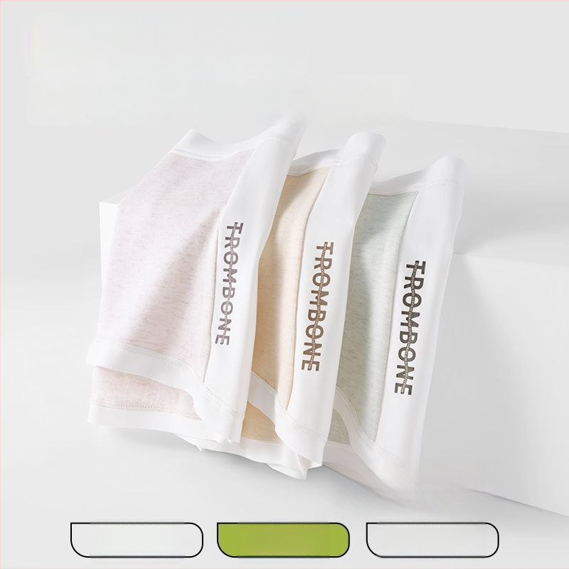 Moteriški medvilniniai bokseriai su antibakteriniu kirkšnies įdėklu, kvėpuojantys, pilvo parama, vidutinio aukščio juosmuo