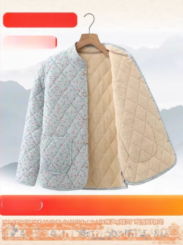 Ženski zimski kaput od pamuka s V ovratnikom, uski struk, debelo punjenje, standardna duljina