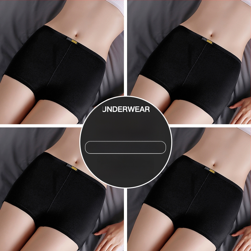 Moteriški medvilniniai bokseriai su vidutine talija, be siūlių, pavasariui