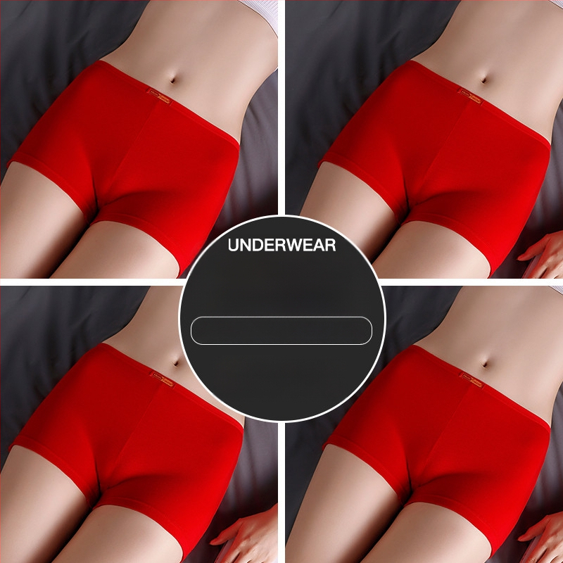 Moteriški medvilniniai bokseriai su vidutine talija, be siūlių, pavasariui