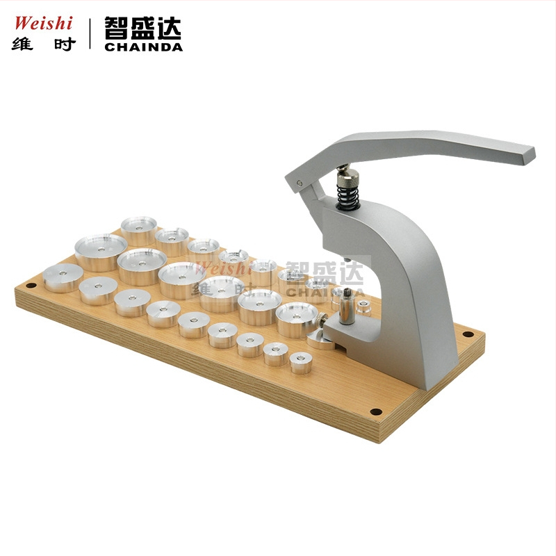 Laikrodžių remonto įrankis 5500-A: aliuminio matricos forma galinio dangtelio, apatinio dangtelio ir stiklo spaudimui