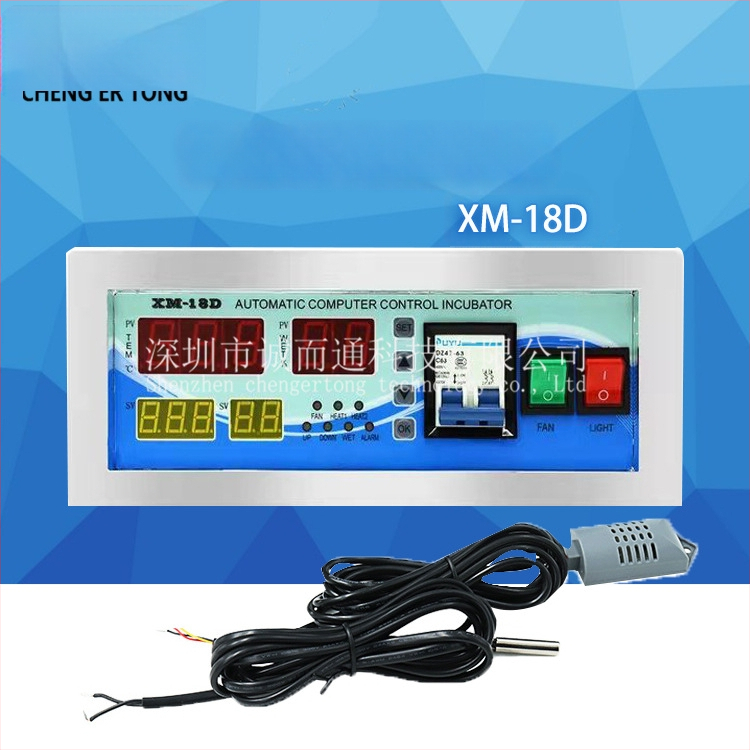 Inkubatoriaus valdiklis XM-18D, mikrokompiuteriu pagrindu veikiantis temperatūros ir drėgmės reguliatorius, įmontuotas montavimas, 160–240V, pramoniniam naudojimui