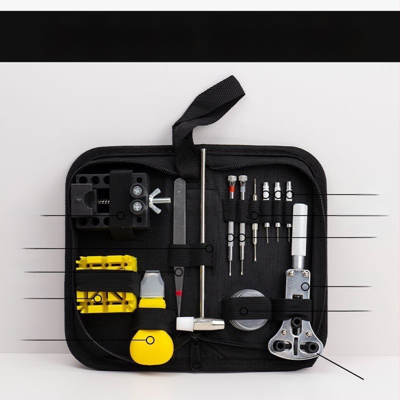 Ολοκληρωμένο σετ εργαλείων επισκευής ρολογιών με εργαλείο ανοίγματος πίσω καπακιού, αντικατάσταση μπαταρίας και αφαίρεση λουριού για μηχανικά ρολόγια