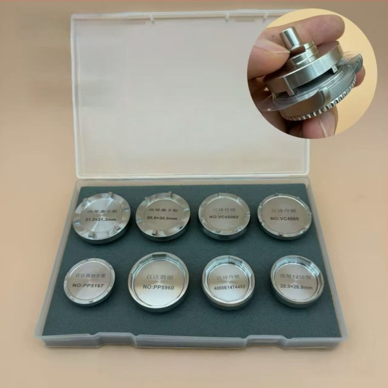 Laikrodžių remonto įrankių rinkinys – korpuso atidarytuvas, 8 dalių demontavimo rinkinys, medžiaga Cr-Mo-V plienas, namų naudojimui