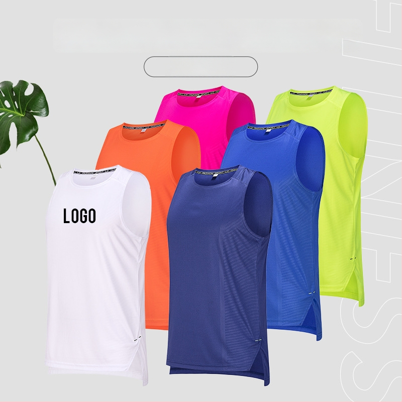 Ανδρικό αθλητικό γιλέκο — πολυεστέρας, γρήγορο στέγνωμα, χωρίς μανίκια, για τρέξιμο, καλοκαίρι