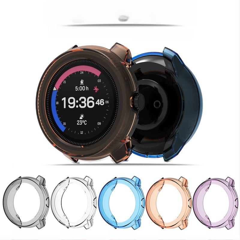 TPU apsauginė dėklas Suunto Run ir Suunto Race 2; pusiau kapoto dizainas; svoris 0.008 kg; pakuotė perlų spalvos maišelis; parduotuvės trys garantijos.