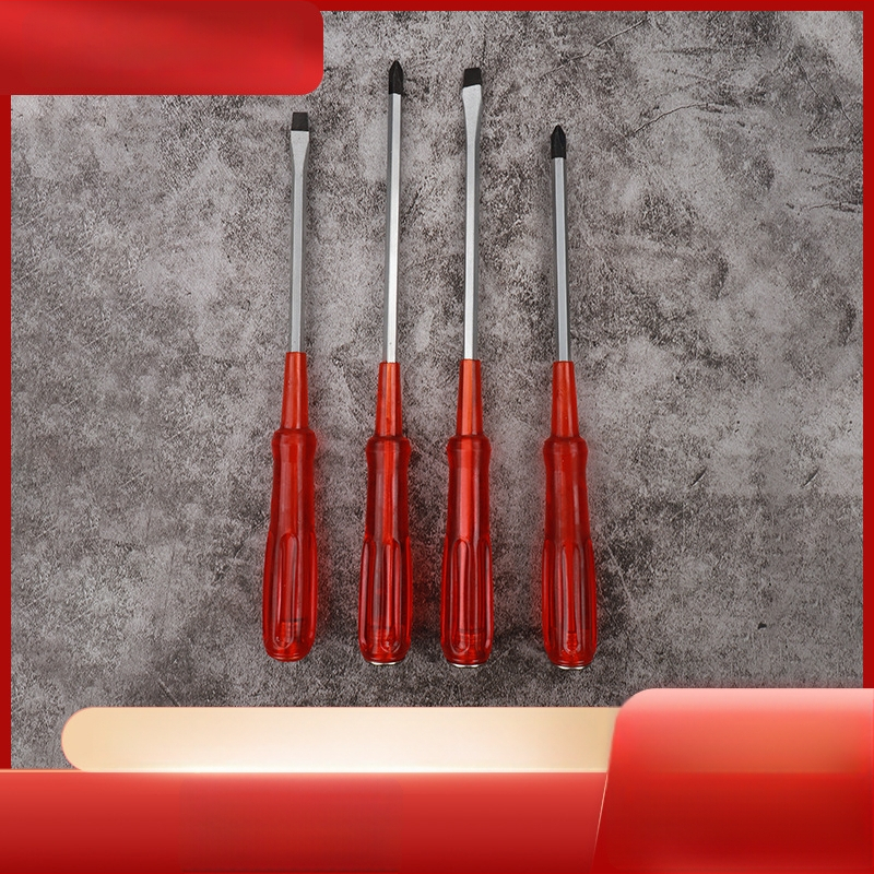 Magnetinis atsuktuvas su kryžmine ir plokščia galva, skaidrus rankena, 45# plienas