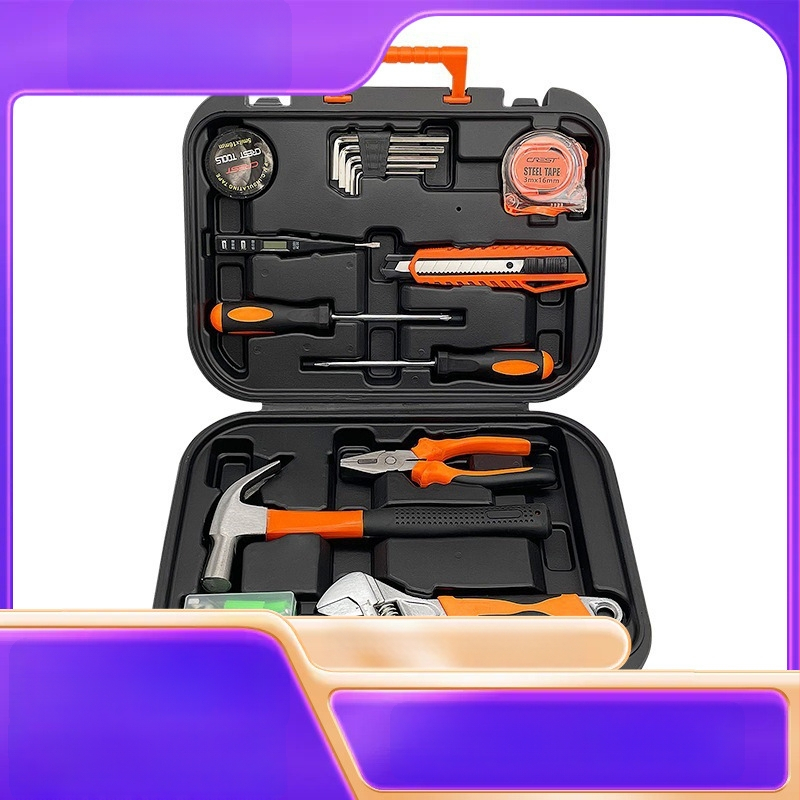 Namų naudojimui skirtas įrankių rinkinys dėžutėje – 45 vienetai, anglies plieno įrankiai, demontavimo įrankiai, namų remonto komplektas