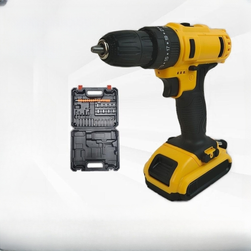 Bevielė gręžimo su smūgio funkcija įrankis, Li-ion baterija, kelių greičių reguliavimas, grąžtų laikiklis, smūgio funkcija