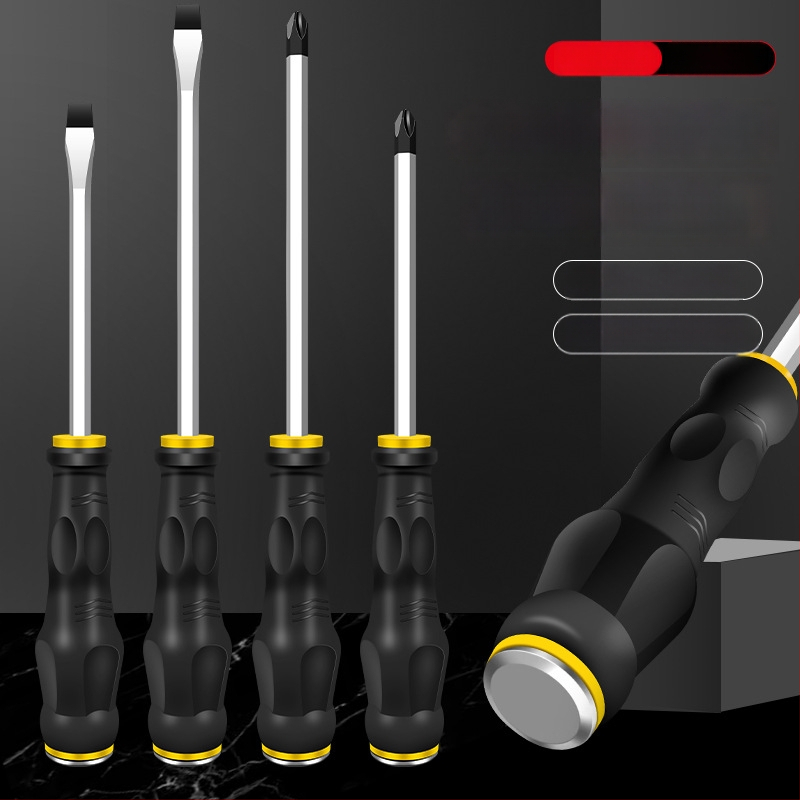Skrutkovačių komplektas su kryžmine (Phillips) ir plokščia galva, magnetinis, chromo-vanadžio plienas, rankena PP, svoris 0,12 kg