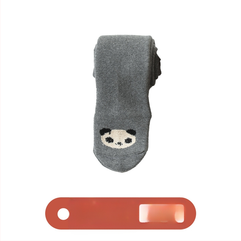 Бебешки памучни леггинги с терри за есен-зима, дебели, висока талия, пълна дължина, 90% памук, принт с анимационни герои