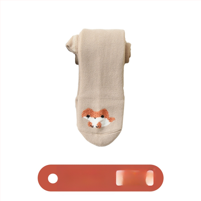 Бебешки памучни леггинги с терри за есен-зима, дебели, висока талия, пълна дължина, 90% памук, принт с анимационни герои