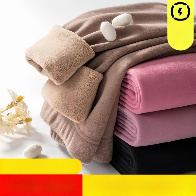 Női fleece-béléssel ellátott termo nadrág, testformázó, középmagas derekú, extrán vastag anyag, velúr bélés