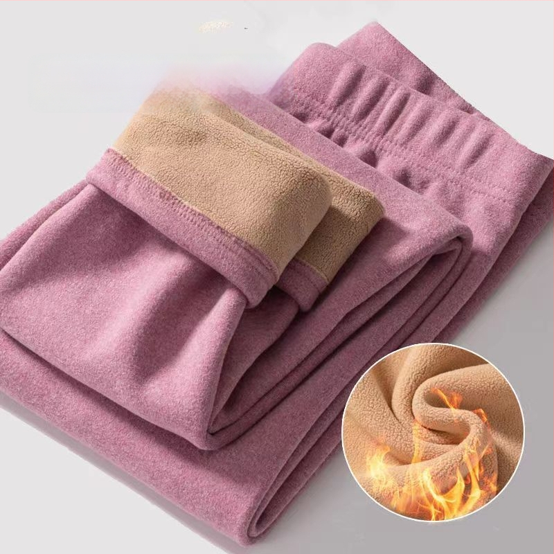 Női fleece-béléssel ellátott termo nadrág, testformázó, középmagas derekú, extrán vastag anyag, velúr bélés