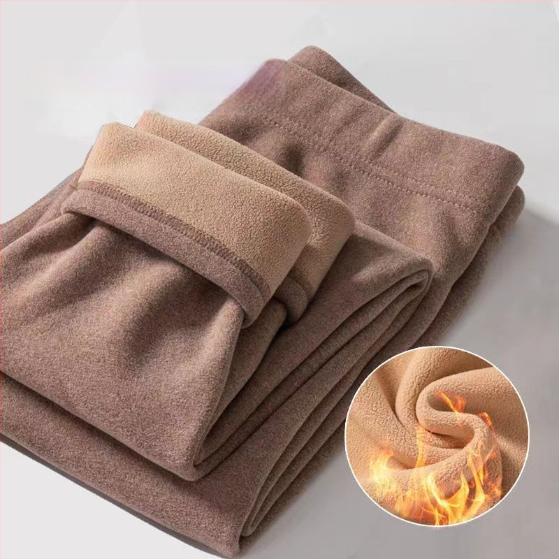 Női fleece-béléssel ellátott termo nadrág, testformázó, középmagas derekú, extrán vastag anyag, velúr bélés