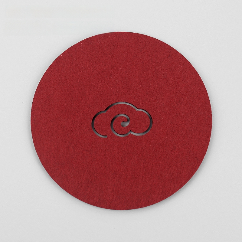 Ringjas filtsist teesalus tee seremonia jaoks, soojusisolaator, libisemisvastane ja imav