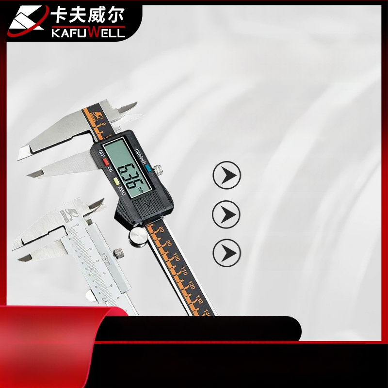 Kraftwell vernier tolómérő digitális kijelzővel, rozsdamentes acél