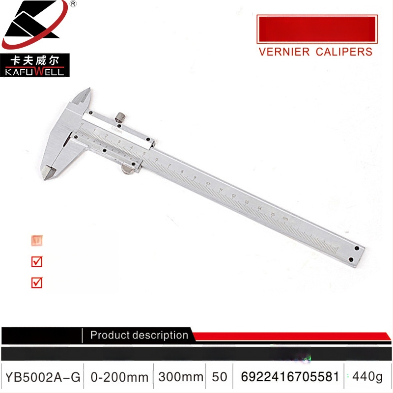 Kraftwell vernier tolómérő digitális kijelzővel, rozsdamentes acél