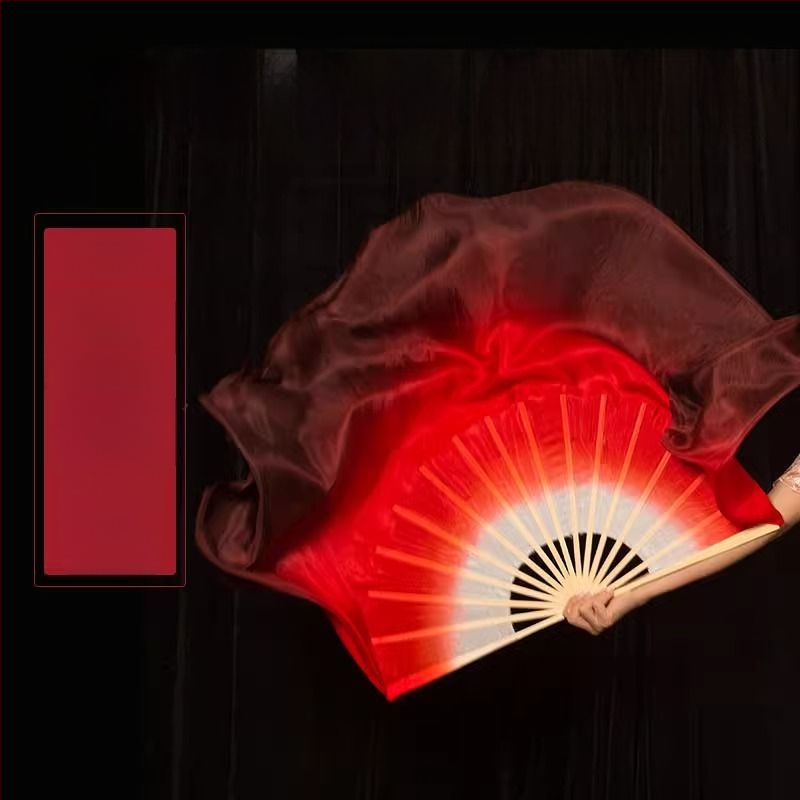 Танцов веер Янге – двустранен копринен реквизит за танц, Бранд Unique; Наличност на склад; Лято 2021