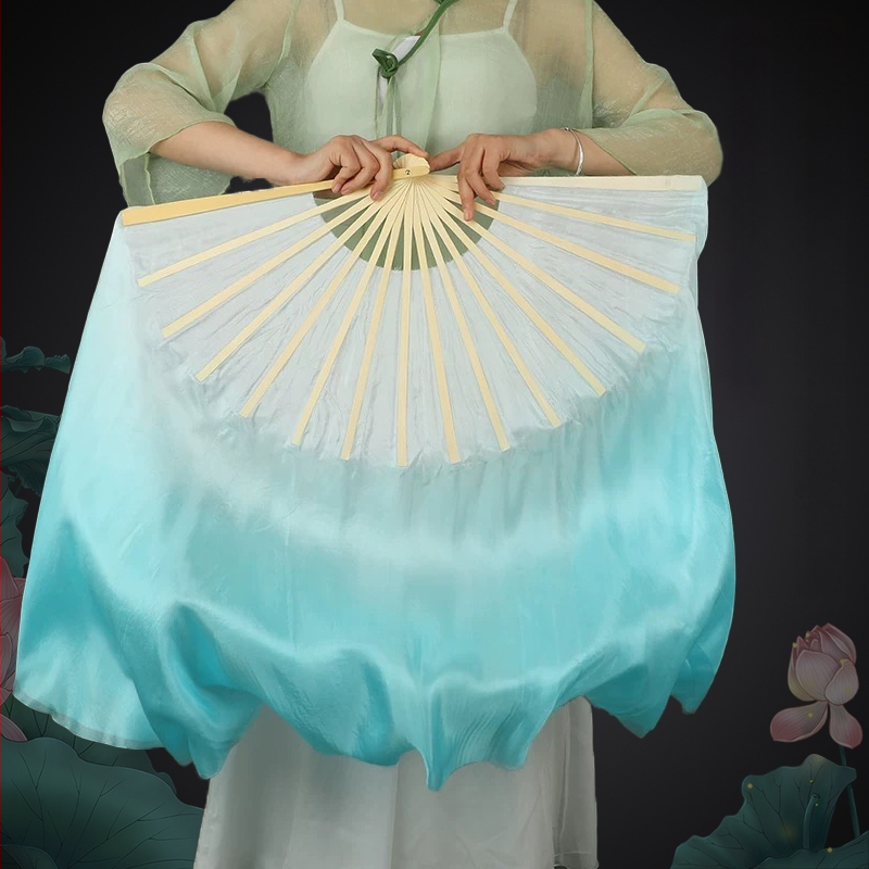 Двустранен танцов фен от естествена коприна за класически танц — Код: F997T9H9JTM6T5, Марка: Other, В наличност, Лято 2021