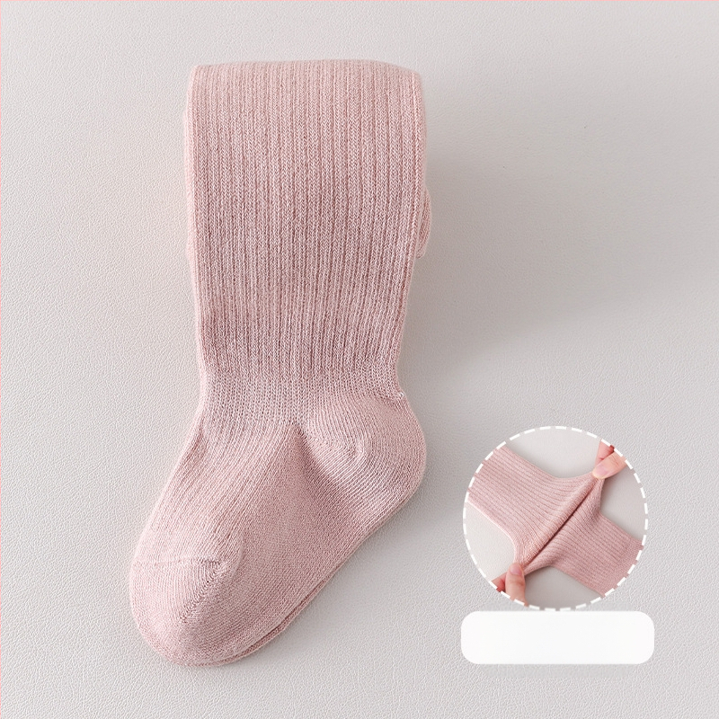 Детски памучни легинги с висока талия и сладък животински принт, пълна дължина, за деца 1–3 години, еластични и комфортни, за пролет и есен