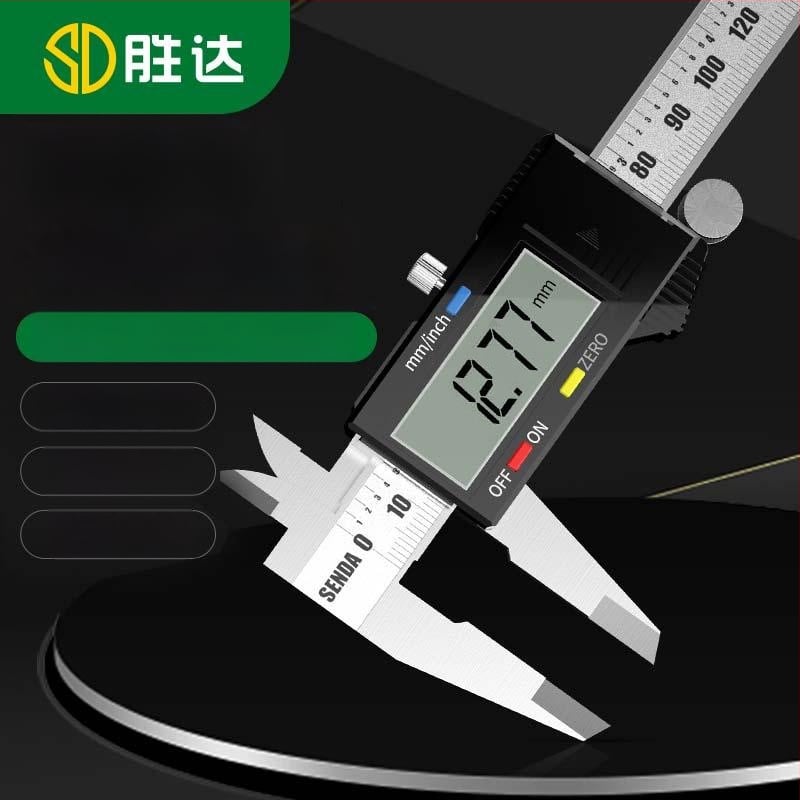Индустриален верниер калипер с дигитален дисплей, неръждаема стомана, точност 0,02 мм
