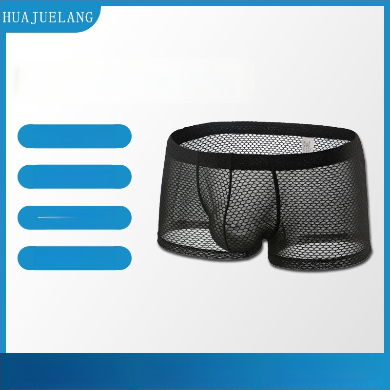 Vyriski boxeriai iš poliesterio, kvėpuojantis tinklas, žemas juosmuo, 70-80% poliesterio, Stilius: Tipo C / Nematomas